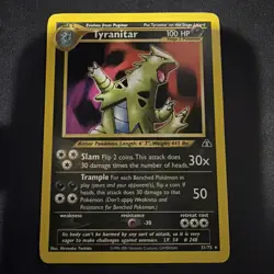 Pokemon Card Tyranitar 31/75 Neo Discovery Non Holo Rare WotC 349💎LP💎 - Image 1