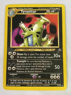 Tyranitar 31/75 Neo Discovery Set Pokemon Card TCG LP - Image 1