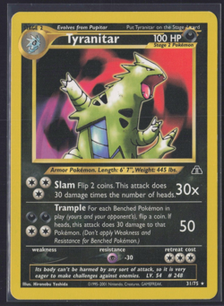Pokemon TCG | Neo Discovery | Tyranitar | 31/75 | LP - Image 1
