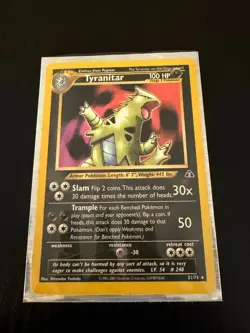 Pokemon Tyranitar Neo Discovery 31 Regular Unlimited Rare 31/75 TCG LP - Image 1