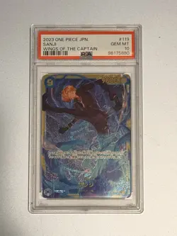 OP06-119 Sanji Holo One Piece Card TCG Japanese Wings of The Captain PSA GM 10 - Image 1
