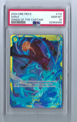 One Piece Card Sanji SEC OP06-119 Wings of the Captain PSA 10 Gem Mint - Image 1
