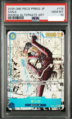 PSA 10 Sanji OP06-119 Manga Alt Art Comic Parallel ONE PIECE CARD THE BEST vol.2 - Image 1