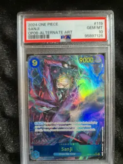 One Piece Sanji OP06-119 SecretRare SEC Wings of the Captain Card Game Psa 10 - Image 1