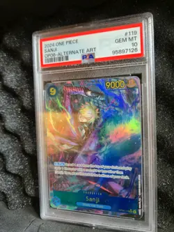 One Piece Sanji OP06-119 SecretRare SEC Wings of the Captain Card Game Psa 10 - Image 3