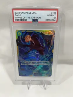 One Piece Card Sanji SEC OP06-119 Wings of the Captain PSA 10 - Image 1