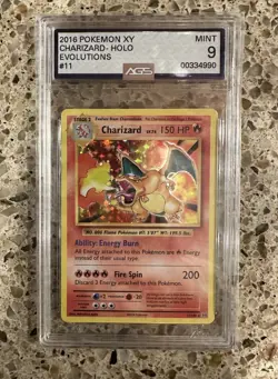 Pokemon XY Evolutions Charizard Holo 11/108 AGS 9 Mint Rare 2016 - Image 1