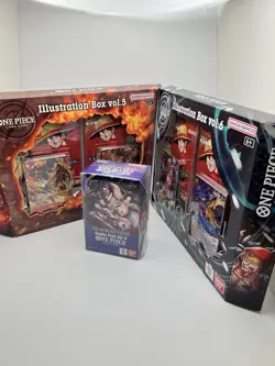 One Piece Card Game: Illustration Box Vol.5 and Vol.6 Set & One Booster Box Lot - Image 1