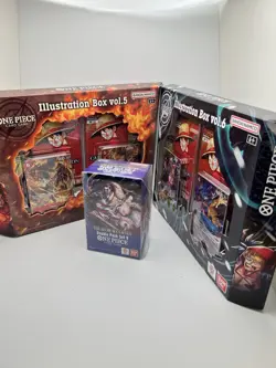 One Piece Card Game: Illustration Box Vol.5 and Vol.6 Set & One Booster Box Lot - Image 3