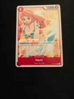 One Piece TCG Super Pre-Release Nami ST01-007 NM Condition English - Image 1