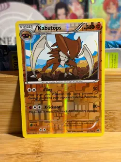 KABUTOPS 39/124 XY Fates Collide Reverse Holo Rare Pokemon TCG Near Mint - Image 1