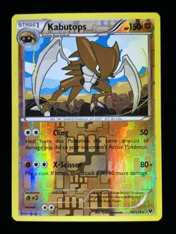 Kabutops 39/124 XY - Fates Collide Reverse Holo Rare Pokemon TCG NM /LP - Image 1