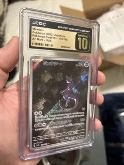 CGC 10 Pristine ✨ Mewtwo 183/165 Holo AR 151 sv2a Pokemon Card Japanese 🌆 - Image 3