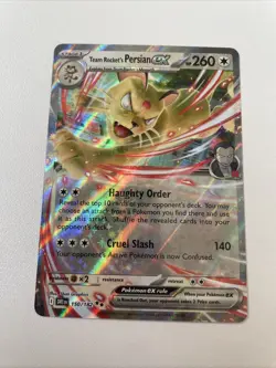 Team Rocket's Persian ex 150/182 - Destined Rivals Pokemon Card - NM - Image 1