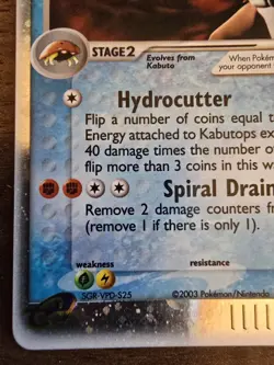 Pokemon TCG Kabutops EX 97/100 Very Lightly Played Almost NM - Image 5