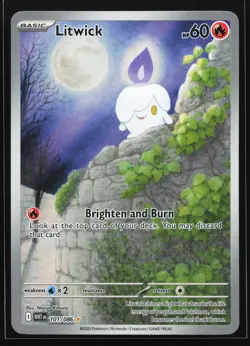 Litwick 101/086 SV: White Flare Illustration Rare Pokemon Card - Image 1