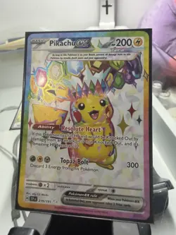 Pokemon TCG Surging Sparks Pikachu EX Full Art Holo Card 219/191 Ultra Rare - Image 1