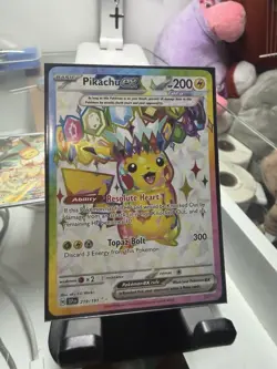 Pokemon TCG Surging Sparks Pikachu EX Full Art Holo Card 219/191 Ultra Rare - Image 2