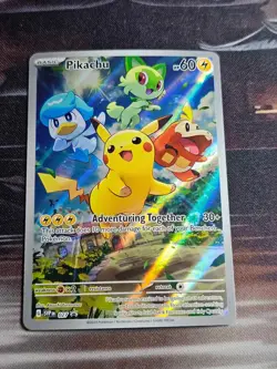 Pikachu 027 SV: Scarlet & Violet Black Star Promo Pokemon Card - Image 1