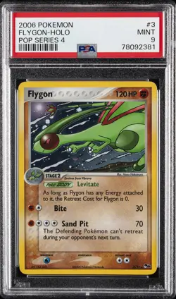 2006 POKEMON POP SER 4 #3 FLYGON-HOLO PSA 9 - Image 1