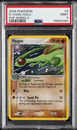 2006 POKEMON POP SER 4 #3 FLYGON-HOLO PSA 9 - Image 1