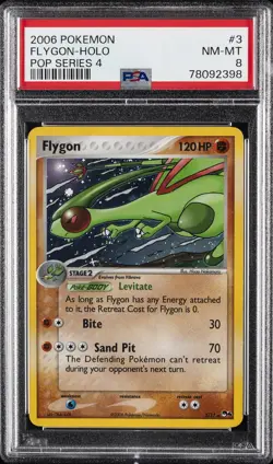 2006 POKEMON POP SER 4 #3 FLYGON-HOLO PSA 8 - Image 1