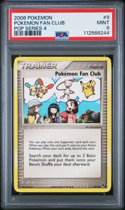 2006 POKEMON POP SER 4 #9 POKEMON FAN CLUB PSA 9 - Image 1