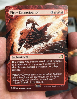 MTG Fiery Emancipation Borderless 0042 - Image 1