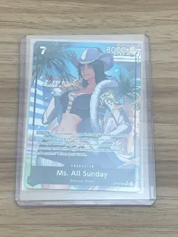 Ms. All Sunday (Alternate Art) OP14-084 The Azure Sea's Seven Foil ENGLISH - Image 1