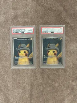 POKEMON X VAN GOGH PROMO PIKACHU W/ GREY FELT HAT PSA 10 SEQUENTIAL 44 45 - Image 2