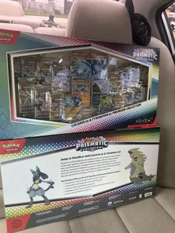 PRISMATIC EVOLUTIONS Lucario EX and Tyranitar EX Premium Collection In Hand!! - Image 2