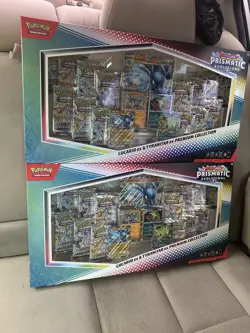 PRISMATIC EVOLUTIONS Lucario EX and Tyranitar EX Premium Collection In Hand!! - Image 4
