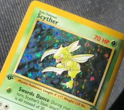 Scyther 1st Edition Holo Eng 10/64 Pokemon Jungle 1999 raw Excellent EXC+ - Image 2