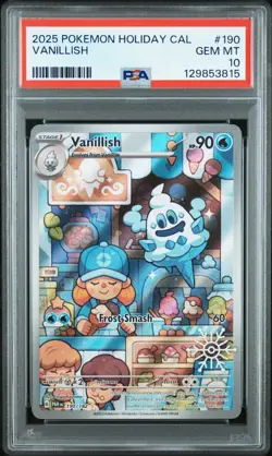 2025 POKEMON HOLIDAY CALENDAR #190 VANILLISH PSA 10 - Image 1