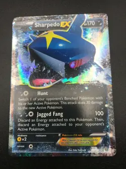 Sharpedo EX ULTRA RARE 91/160 XY Primal Clash Pokemon card TCG NM HOLO 2015 - Image 1