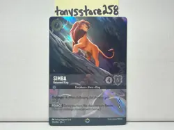 Disney Lorcana TCG Simba Returned King Enchanted 215/204 The First Chapter Holo - Image 1