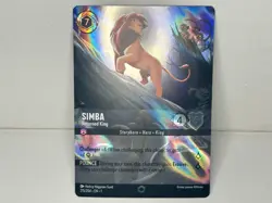 Disney Lorcana TCG Simba Returned King Enchanted 215/204 The First Chapter Holo - Image 2