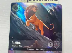 Disney Lorcana TCG Simba Returned King Enchanted 215/204 The First Chapter Holo - Image 5