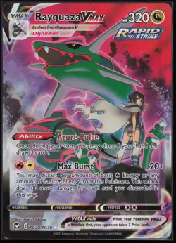 RAYQUAZA VMAX TG20/TG30 HOLO RARE VMAX SILVER TEMPEST TRAINER GALLERY POKEMON - Image 1
