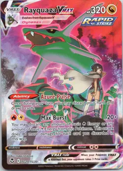 RAYQUAZA VMAX TG20/TG30 HOLO RARE VMAX SILVER TEMPEST TRAINER GALLERY POKEMON - Image 1