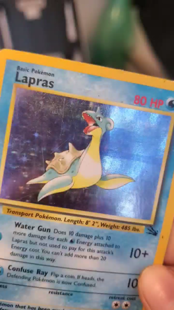 Lapras 10/62 Fossil Pokemon TCG Holo Rare Vintage 1999 WoTC Old School Foil Card - Image 2