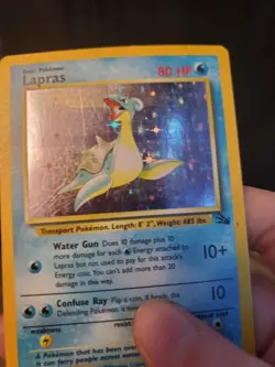 Lapras 10/62 Fossil Pokemon TCG Holo Rare Vintage 1999 WoTC Old School Foil Card - Image 4