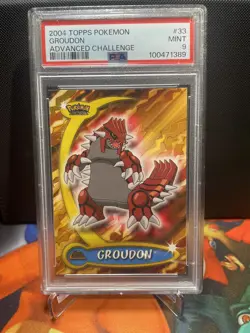 #33 - Groudon - 2004 Topps Pokemon - Advanced Challenge - PSA 9 - Image 1