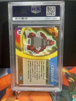 #33 - Groudon - 2004 Topps Pokemon - Advanced Challenge - PSA 9 - Image 2