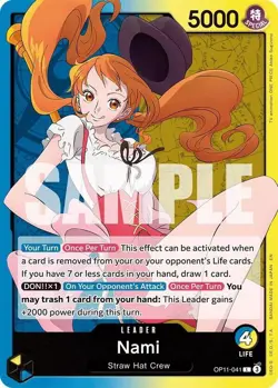 Nami 41 | HOLO | NM | One Piece A Fist Of Divine Speed - Image 1