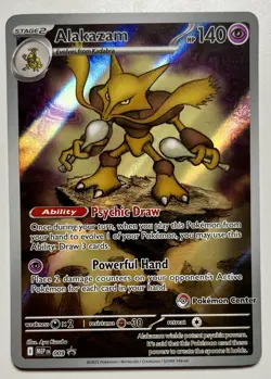 Alakazam 009 *Pokemon Center Stamped* Black Star Promo Mega Evolution NM/MT - Image 1