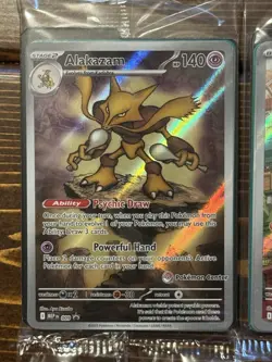 Alakazam 009 and Riolu 010 Black Star Promo Pokemon Center stamp SEALED - Image 2