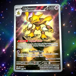 ✨ MINT ✨ Mega Evolution Pokemon Center STAMPED Black Star Promo Alakazam 009 - Image 1
