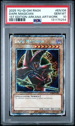 2025 YU-GI-OH! RA04-QUARTER CENTURY STAMPEDE #EN106 DARK MAGICIAN PSA 10 - Image 1