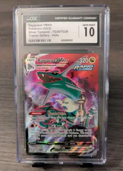 Pokemon Rayquaza VMAX TG20/TG30 Silver Tempest Trainer Gallery CGC GEM MINT 10 - Image 1